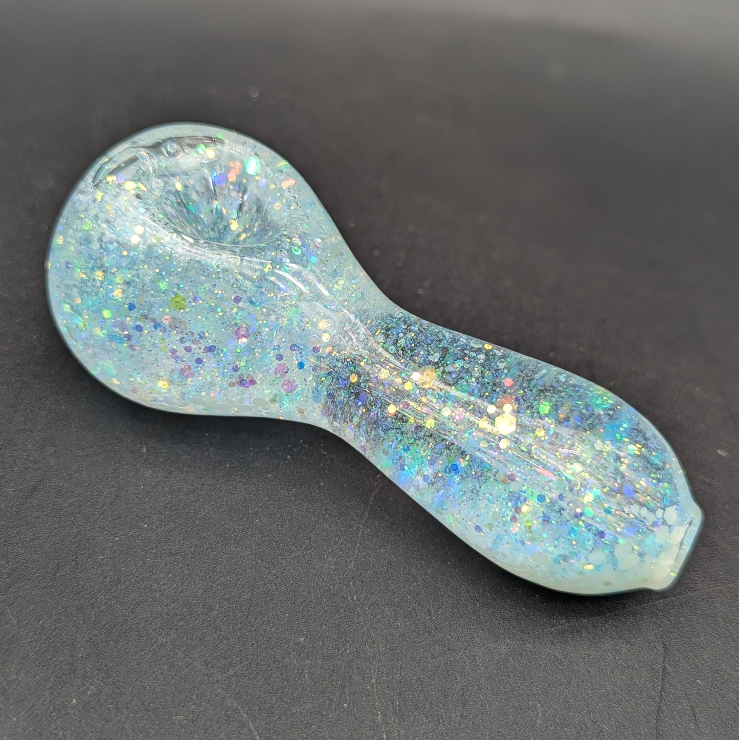 4" Glycerin Sparkle Steamroller Spoon Pipe