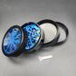 4 Part Lightning Herb Grinder Aluminum w/ Acrylic Window - 60mm-Avernic Smoke Shop