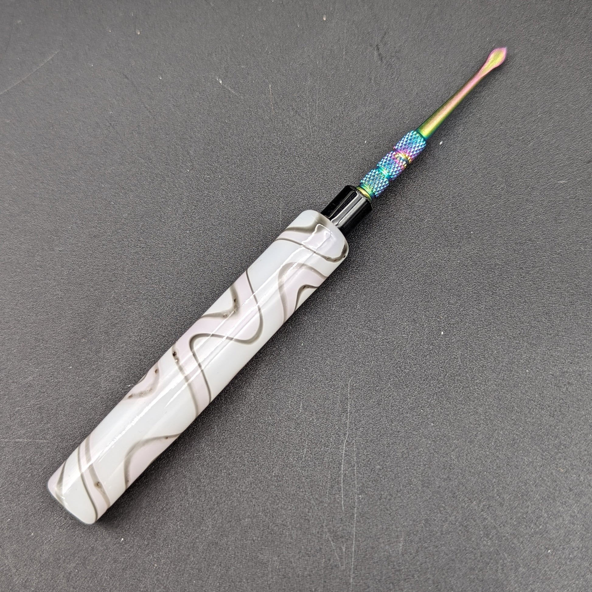 5" Marbled Glass and Metal Dab Tools-Avernic Smoke Shop