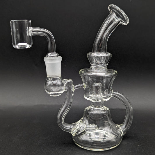 6" Double Slit Recycler Dab Rig