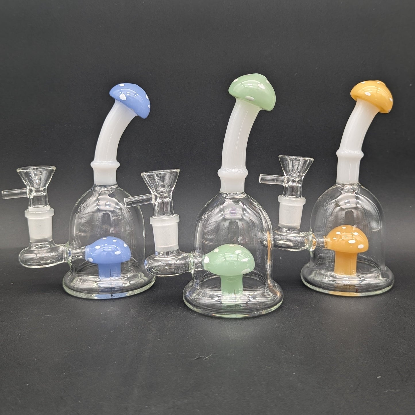 6" Mushroom Perc Bent Neck Bong
