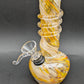 6" Spiral Frit Soft Glass Water Pipe