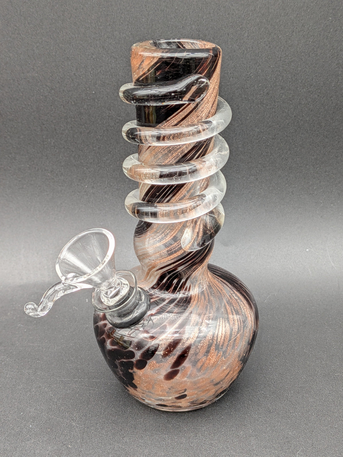 6" Spiral Frit Soft Glass Water Pipe