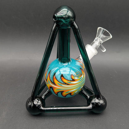 6" Tetrahedron Mini Beaker Water Pipe