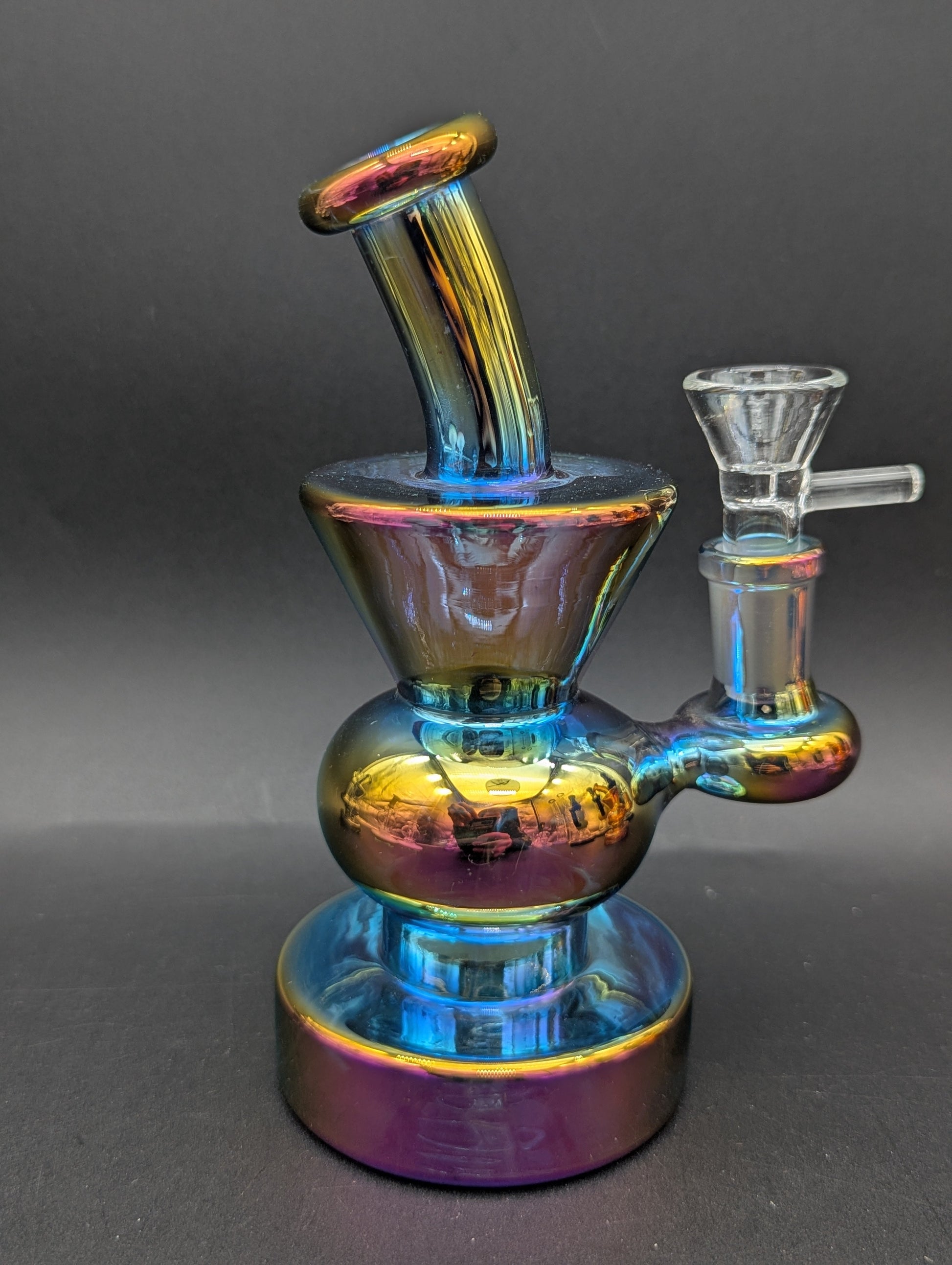 6.5" Iridescent Bent Neck Mini Bong-Avernic Smoke Shop
