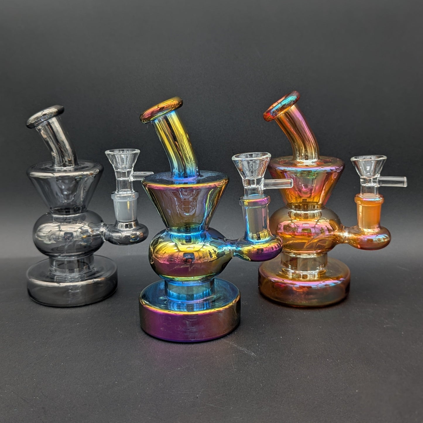 6.5" Iridescent Bent Neck Mini Bong-Avernic Smoke Shop
