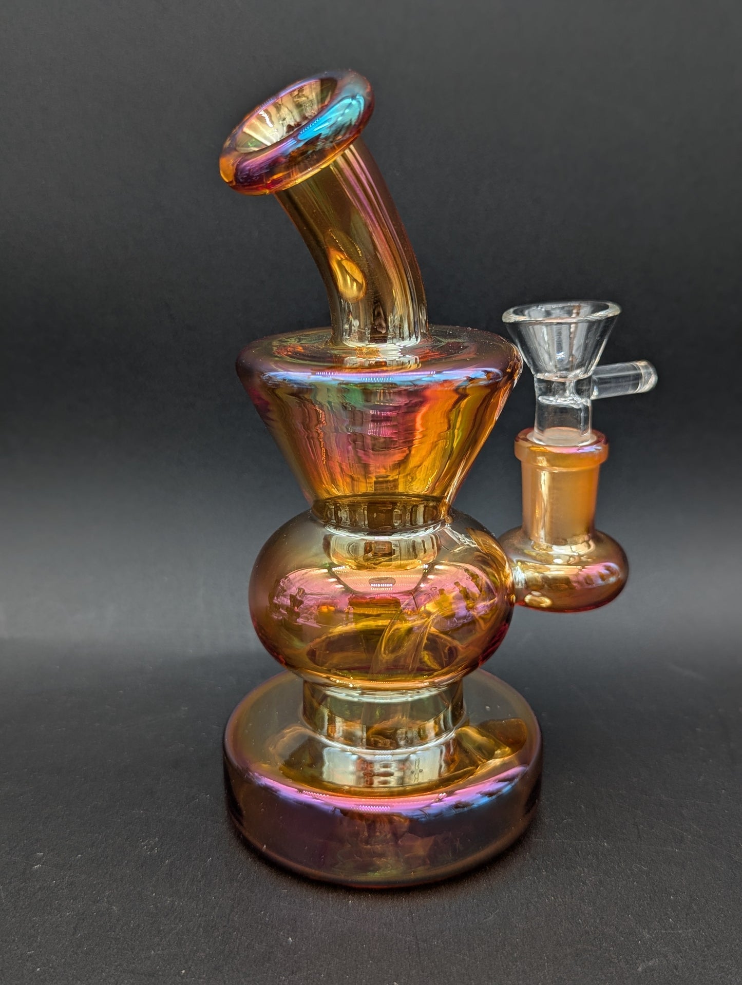 6.5" Iridescent Bent Neck Mini Bong-Avernic Smoke Shop