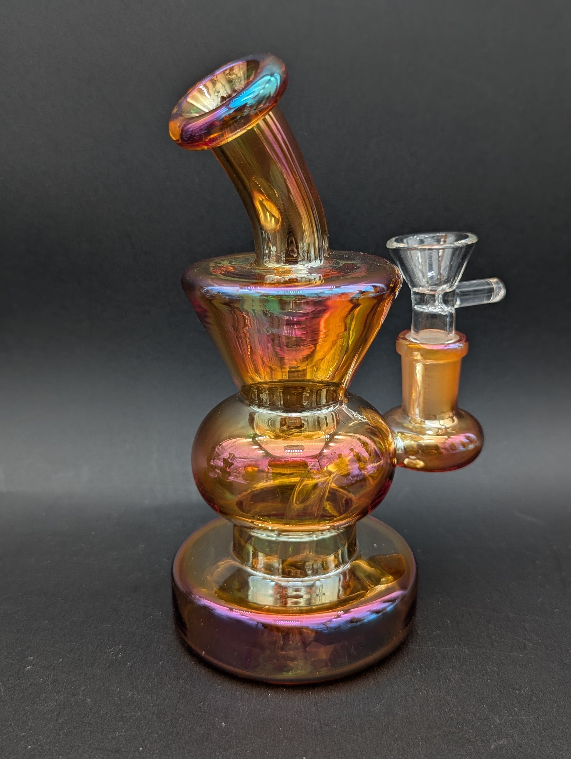 6.5" Iridescent Bent Neck Mini Bong-Avernic Smoke Shop