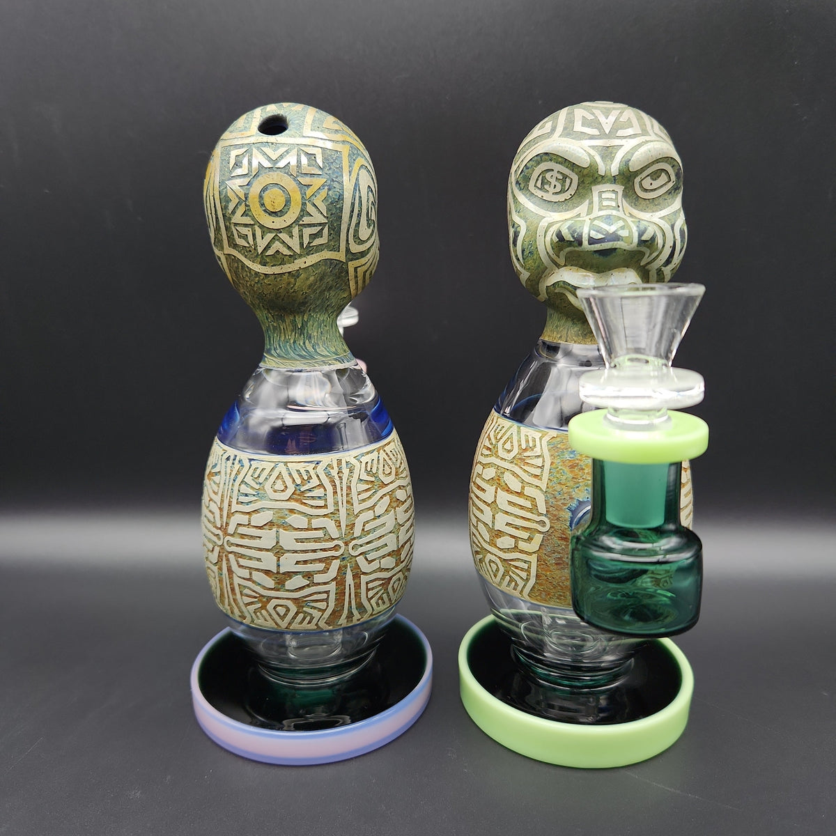 7" Aztec Egg Body Water Pipe-Avernic Smoke Shop