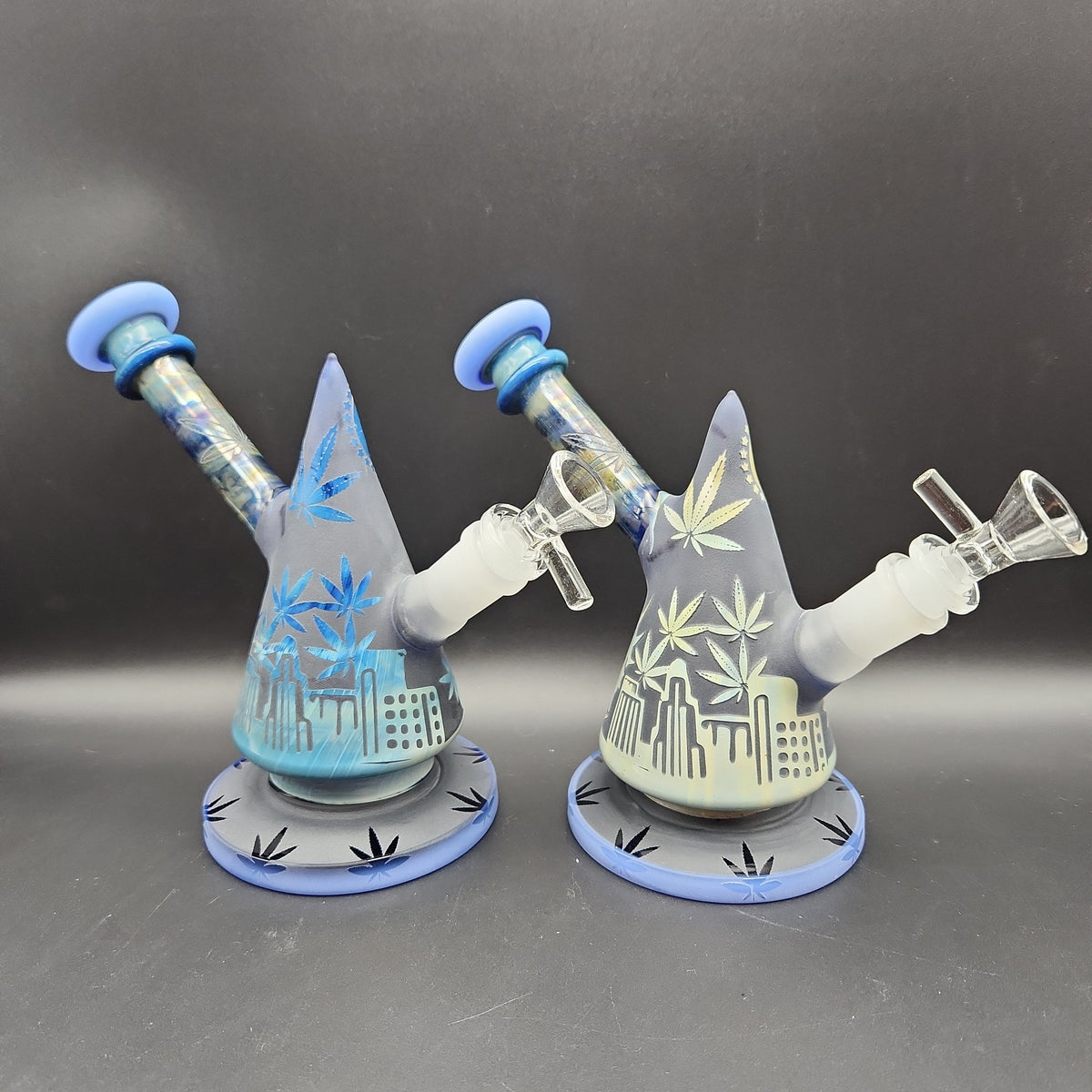 7" Etched Cone Water Pipe-Avernic Smoke Shop