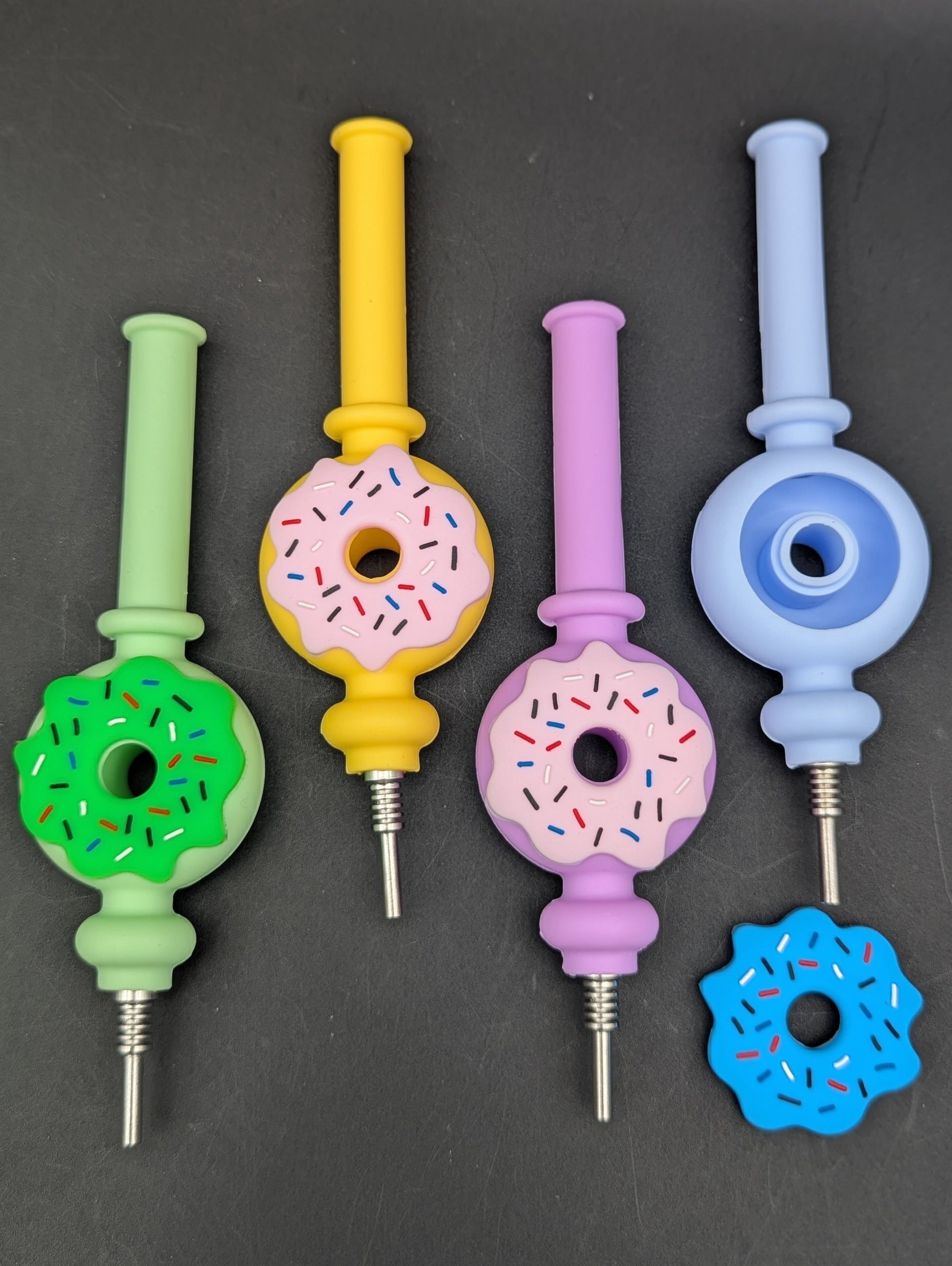 7" Silicone Donut Dab Straw-Avernic Smoke Shop