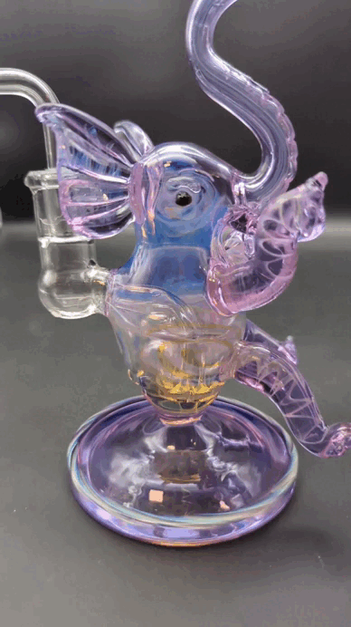 7.5" Purple Fumed Elephant Dab Rig 14mm-Avernic Smoke Shop
