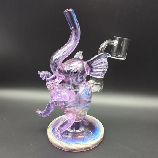 7.5" Purple Fumed Elephant Dab Rig 14mm-Avernic Smoke Shop