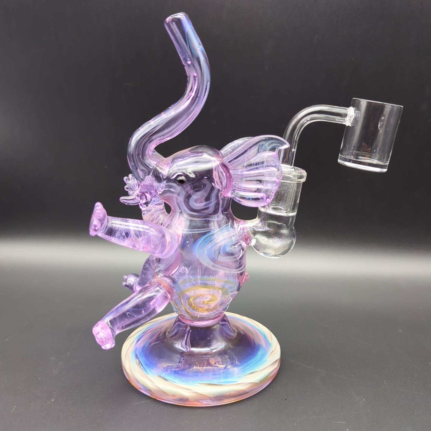 7.5" Purple Fumed Elephant Dab Rig 14mm-Avernic Smoke Shop