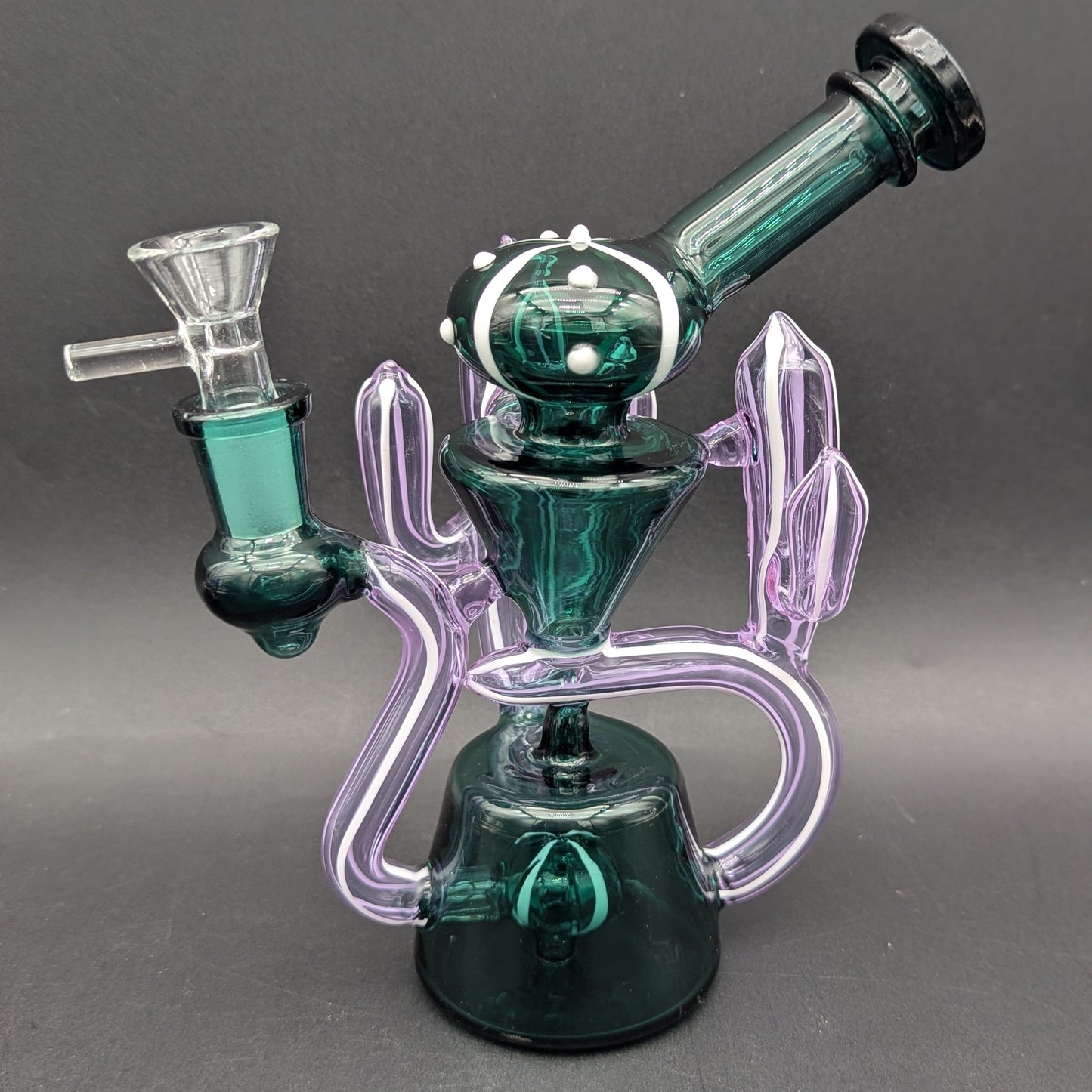 8" Double Cactus Recycler Water Pipe