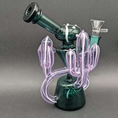 8" Double Cactus Recycler Water Pipe