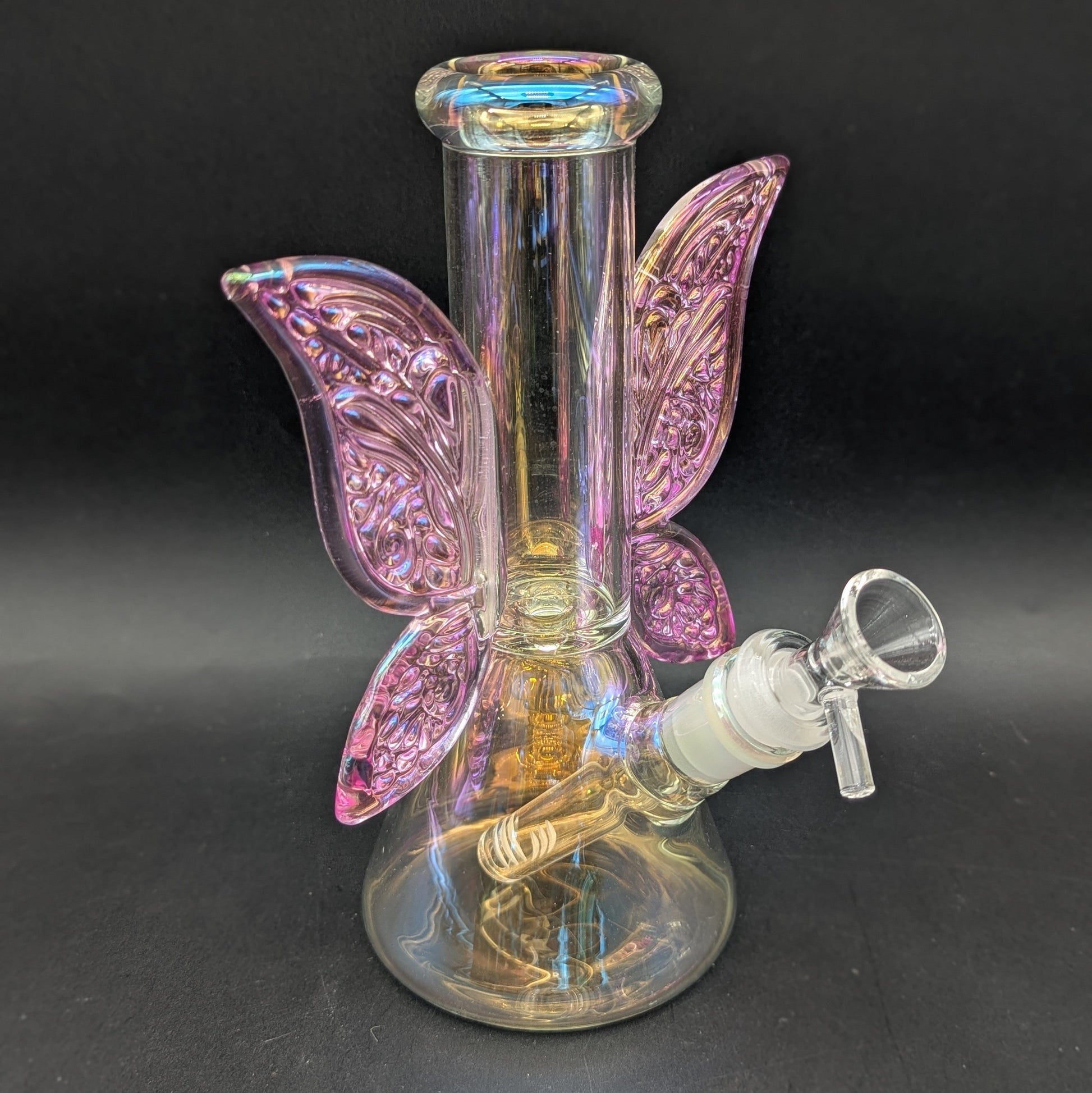 8" Fairy Wings Iridescent Beaker Bong-Avernic Smoke Shop