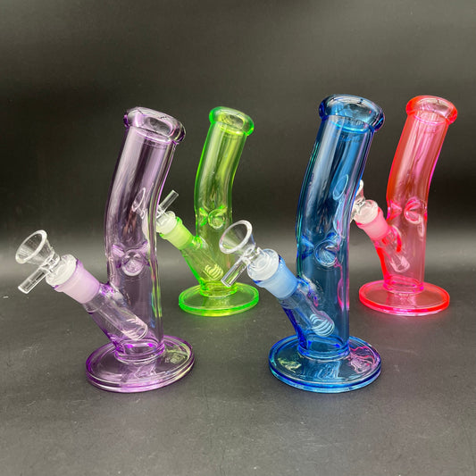 8" Full Color Bent Neck Straight Tube