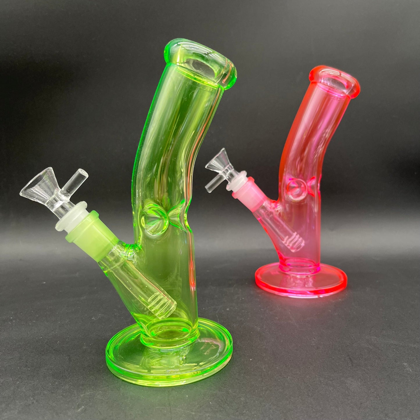 8" Full Color Bent Neck Straight Tube