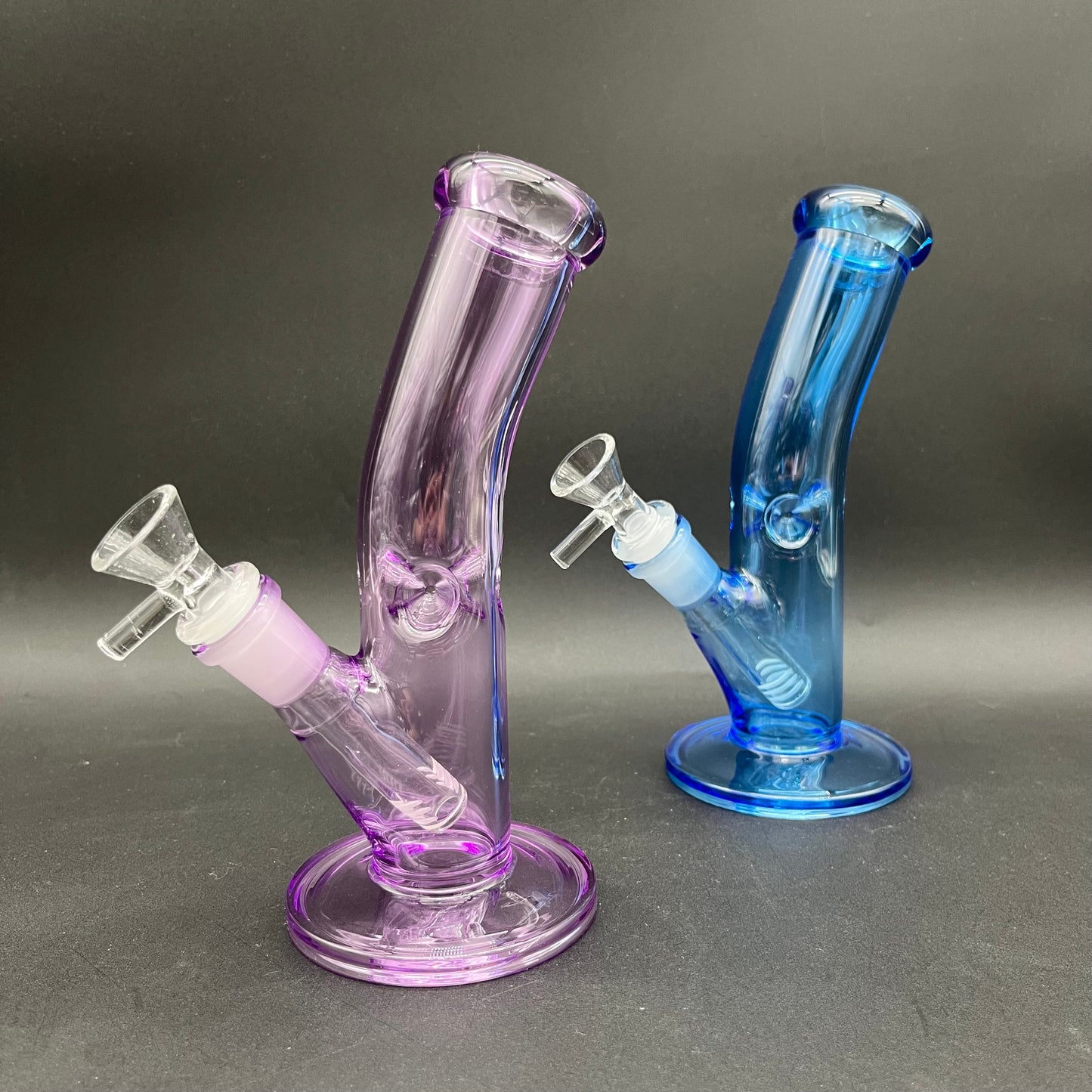 8" Full Color Bent Neck Straight Tube