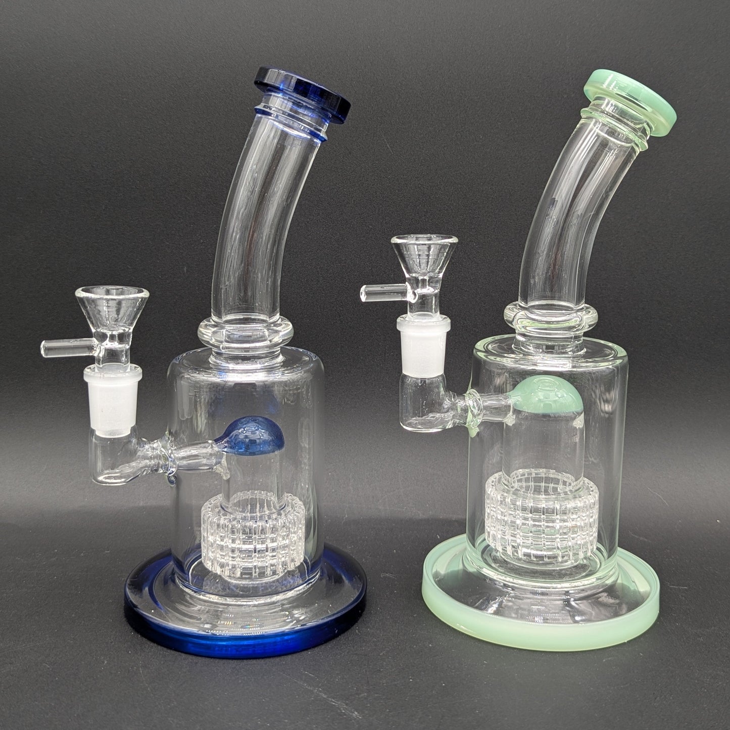 8.5" Mini Matrix Color Accent Bent Neck Bong-Avernic Smoke Shop