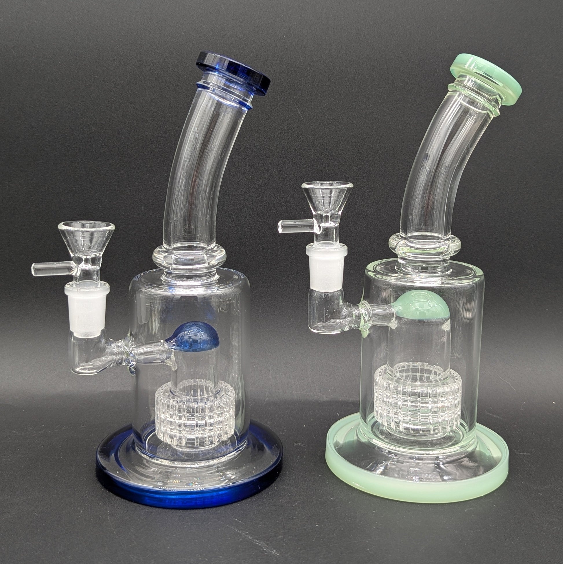 8.5" Mini Matrix Color Accent Bent Neck Bong-Avernic Smoke Shop
