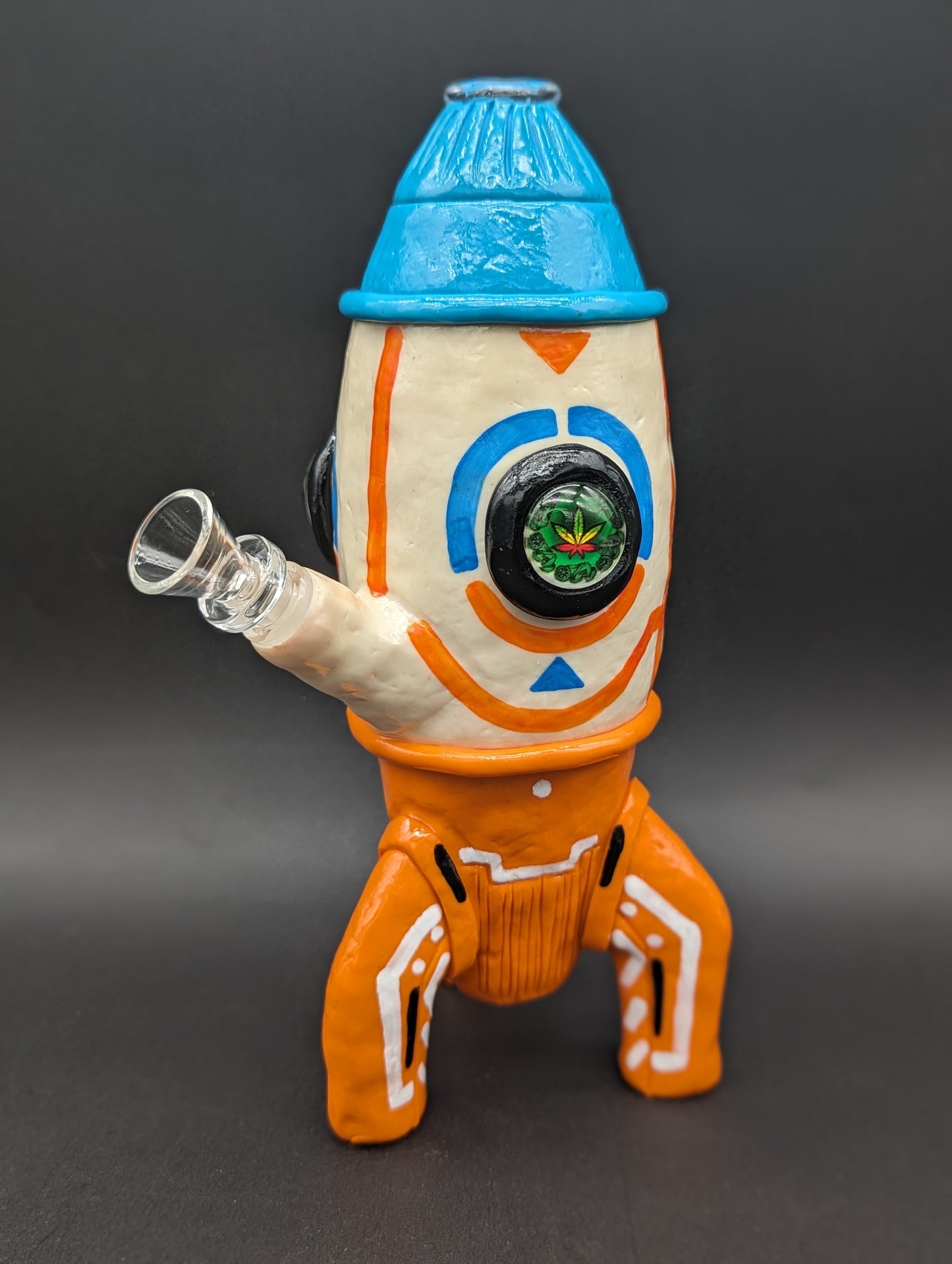 9" 3D Clay Rocket Ship Bong-Avernic Smoke Shop