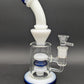 9" Bent Neck Color Accent Showerhead Bong-Avernic Smoke Shop