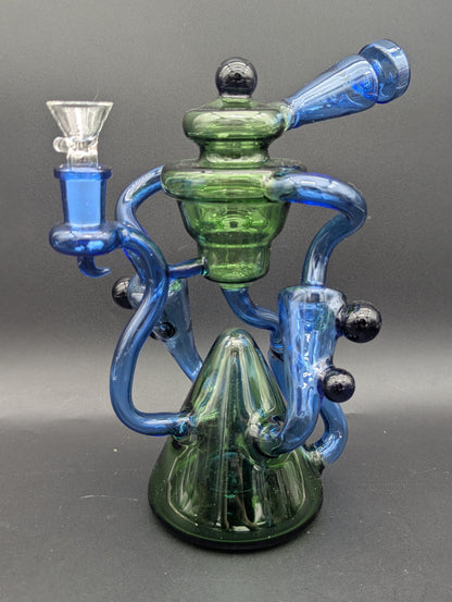 9" Multi Slit Dual Recycler Bong-Avernic Smoke Shop