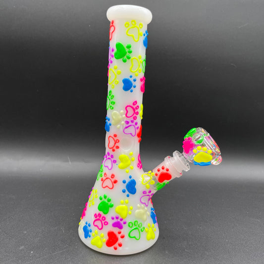 Puppy Paws Glow In The Dark Beaker 10"