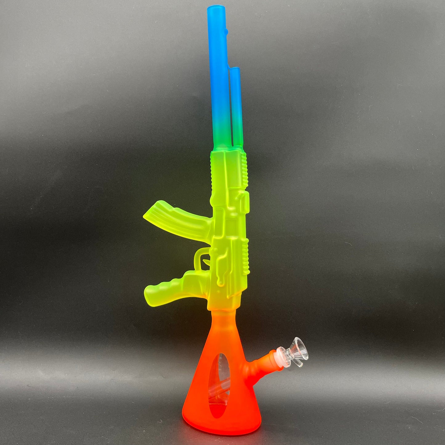 Rainbow Frosted AK47 Beaker Bong 20"