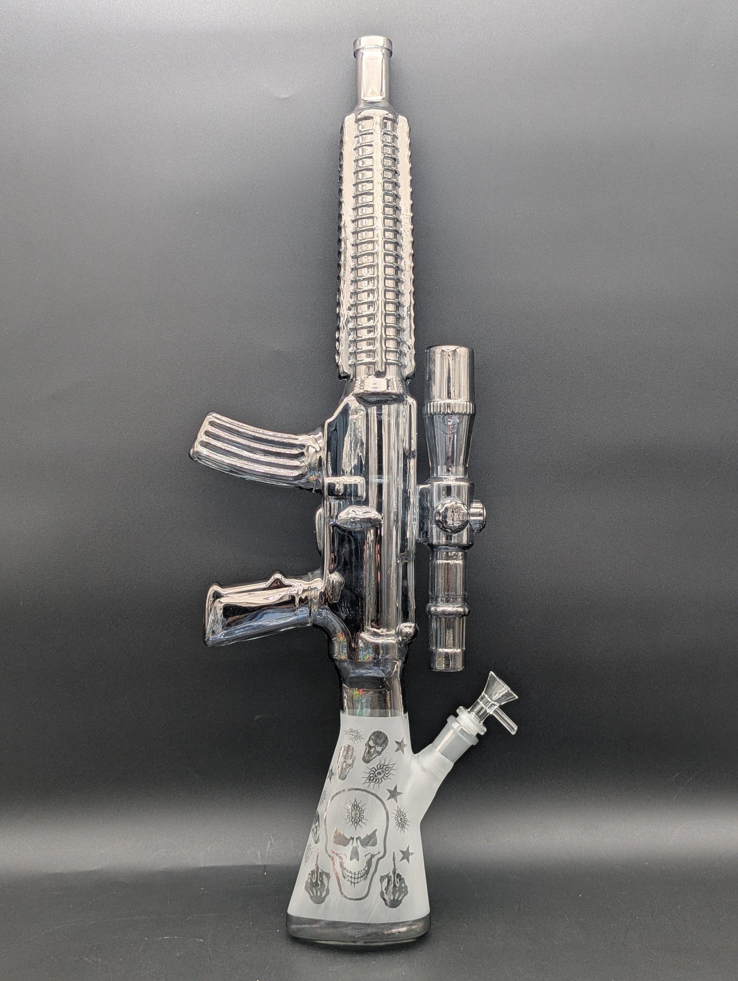 AR-15 Glass Sandblasted Gun Bong 24"-Avernic Smoke Shop