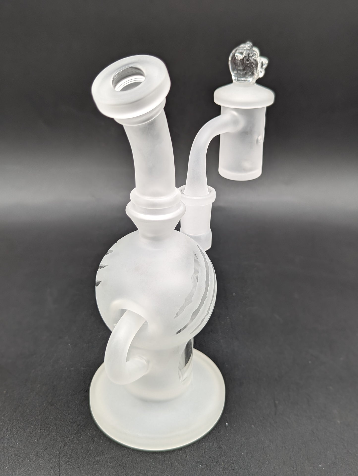 Bear Quartz Sandblasted Sphere Dab Rig Set-Avernic Smoke Shop