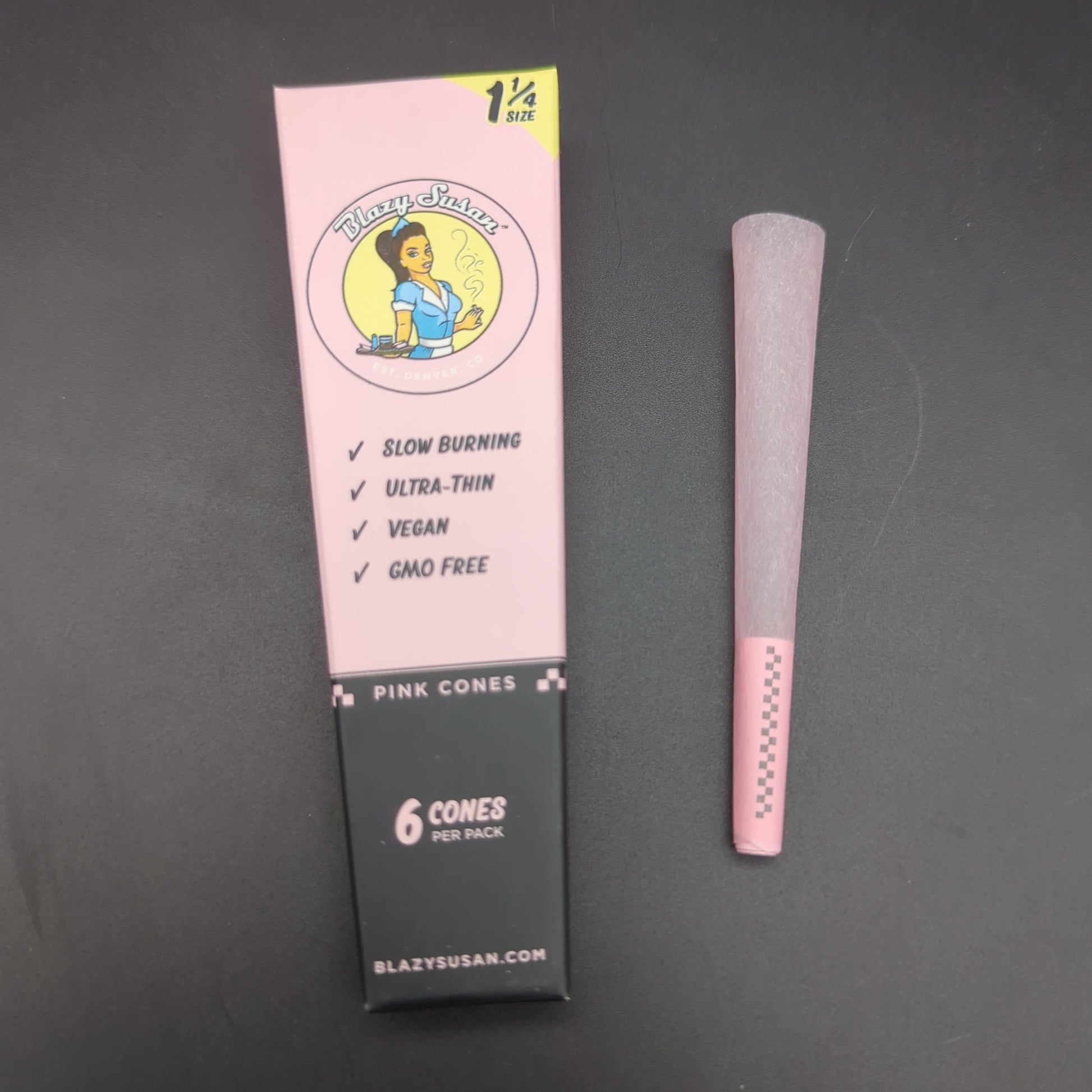Blazy Susan Pink 1 1/4 Pre-Rolled Cones 6 Pack - Avernic Smoke Shop