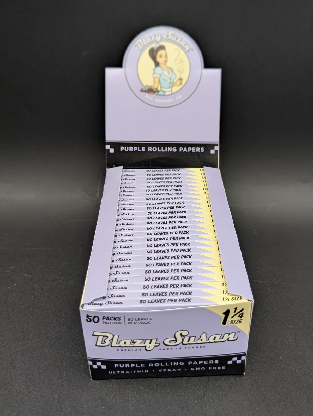 Blazy Susan Purple Rolling Papers | 1 1/4"-Avernic Smoke Shop