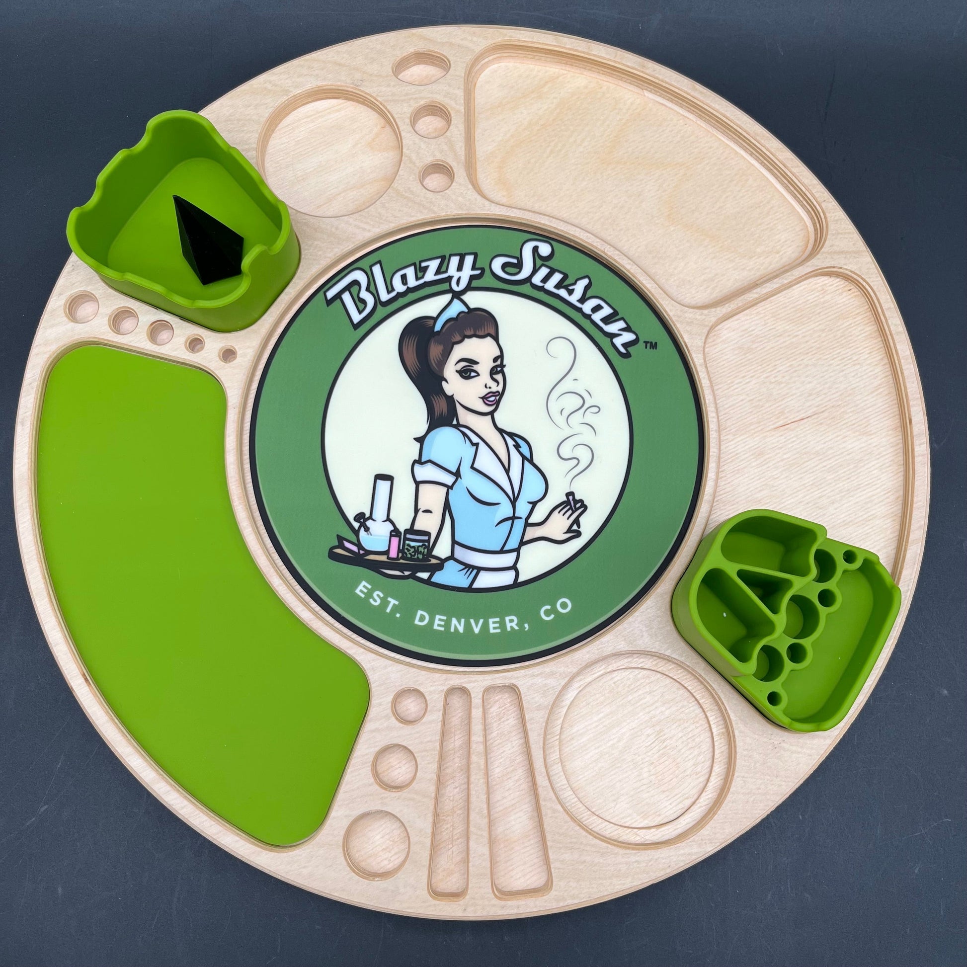 Blazy Susan Spinning Rolling Tray-Avernic Smoke Shop