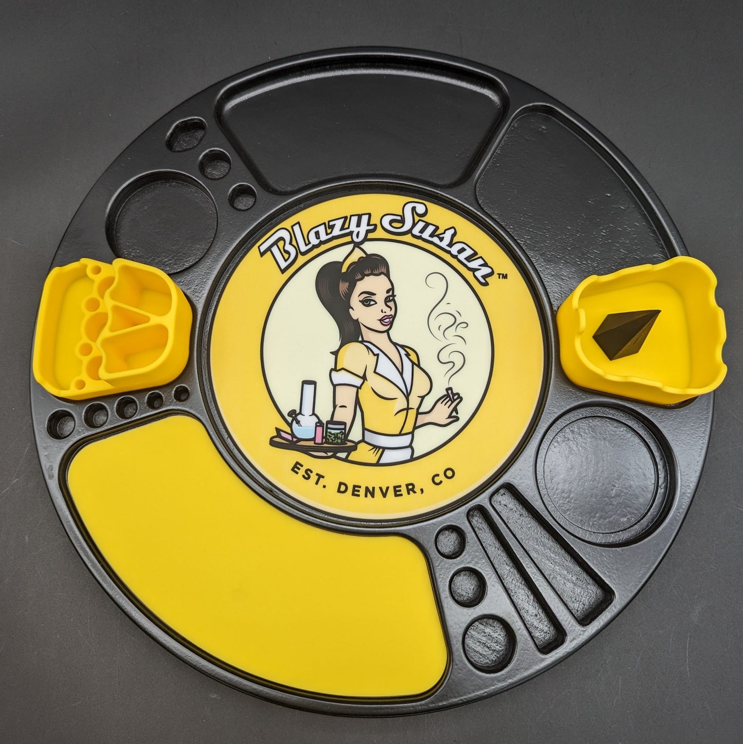 Blazy Susan Spinning Rolling Tray-Avernic Smoke Shop