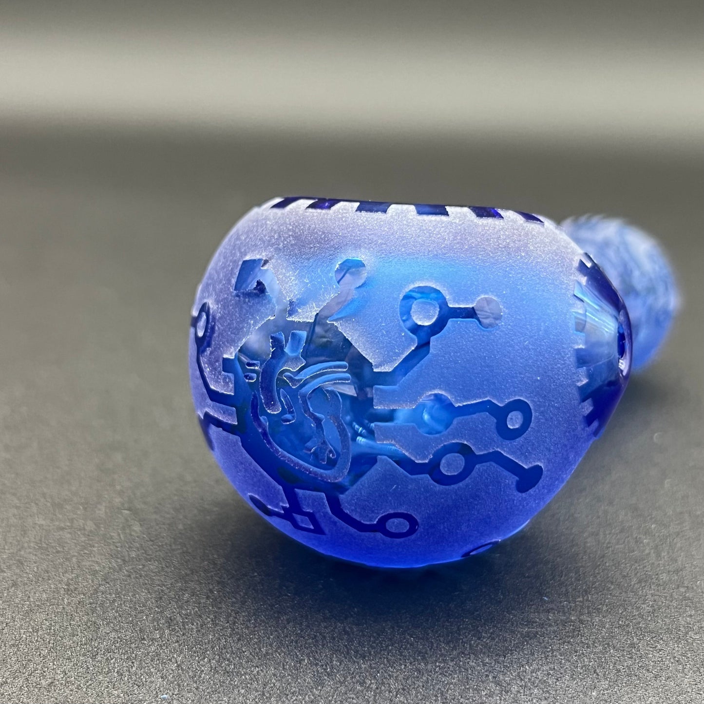 Circuitboard Light Blue Hand Pipe - Avernic Smoke Shop