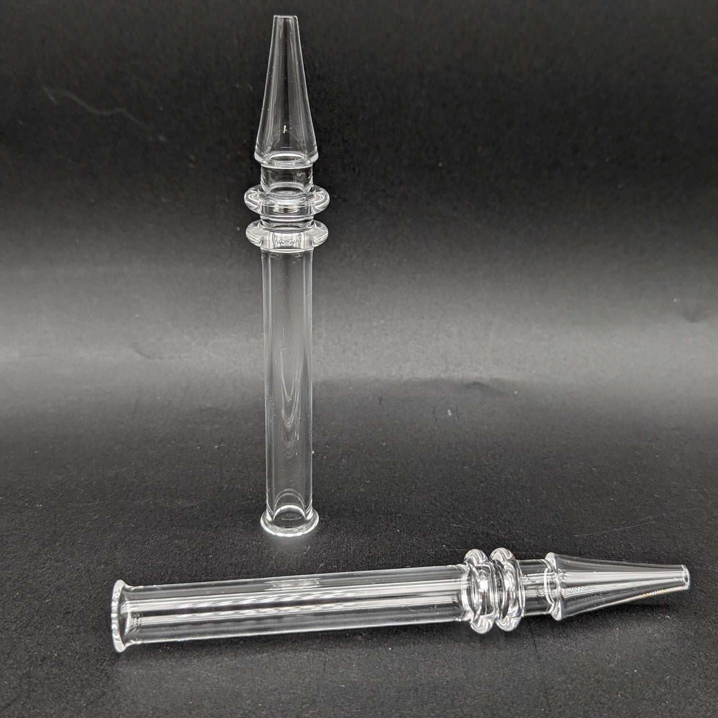 Clear Quartz One Piece Dab Straw-Avernic Smoke Shop