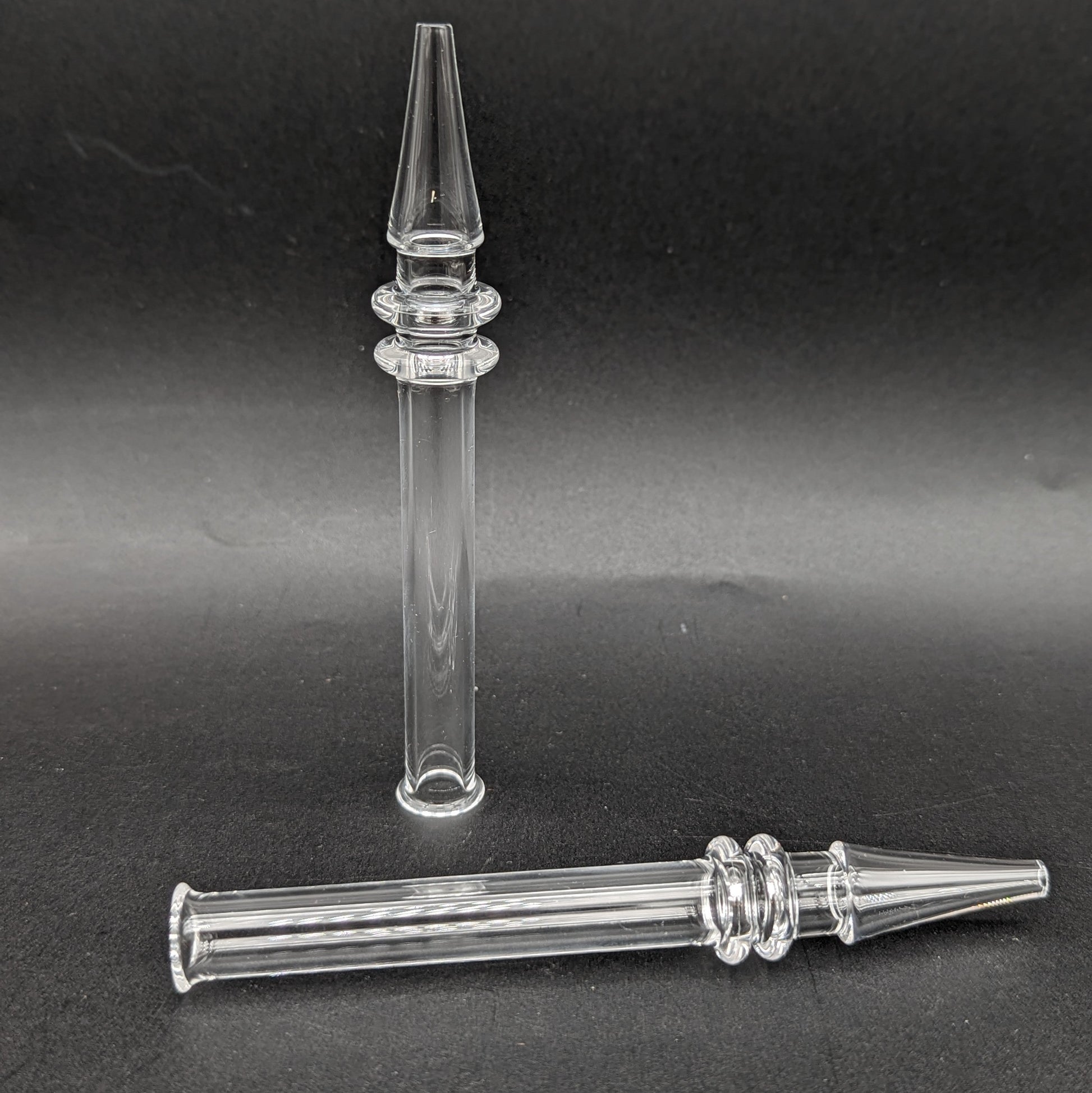 Clear Quartz One Piece Dab Straw-Avernic Smoke Shop