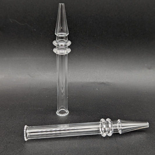 Clear Quartz One Piece Dab Straw-Avernic Smoke Shop