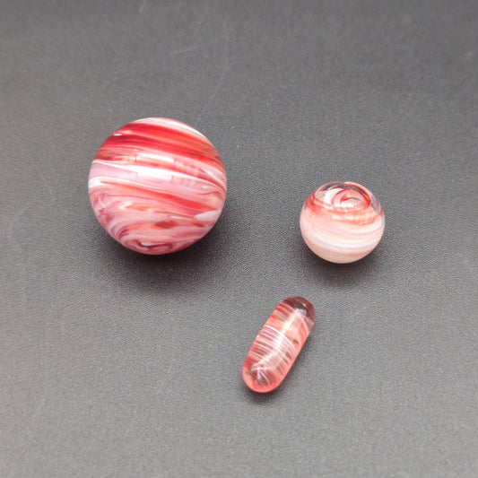 Color Swirl Marble + Pill Set for Terp Slurpers-Avernic Smoke Shop