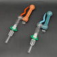 Color Twist Horned Glass Dab Straw | 7" | 10mm-Avernic Smoke Shop
