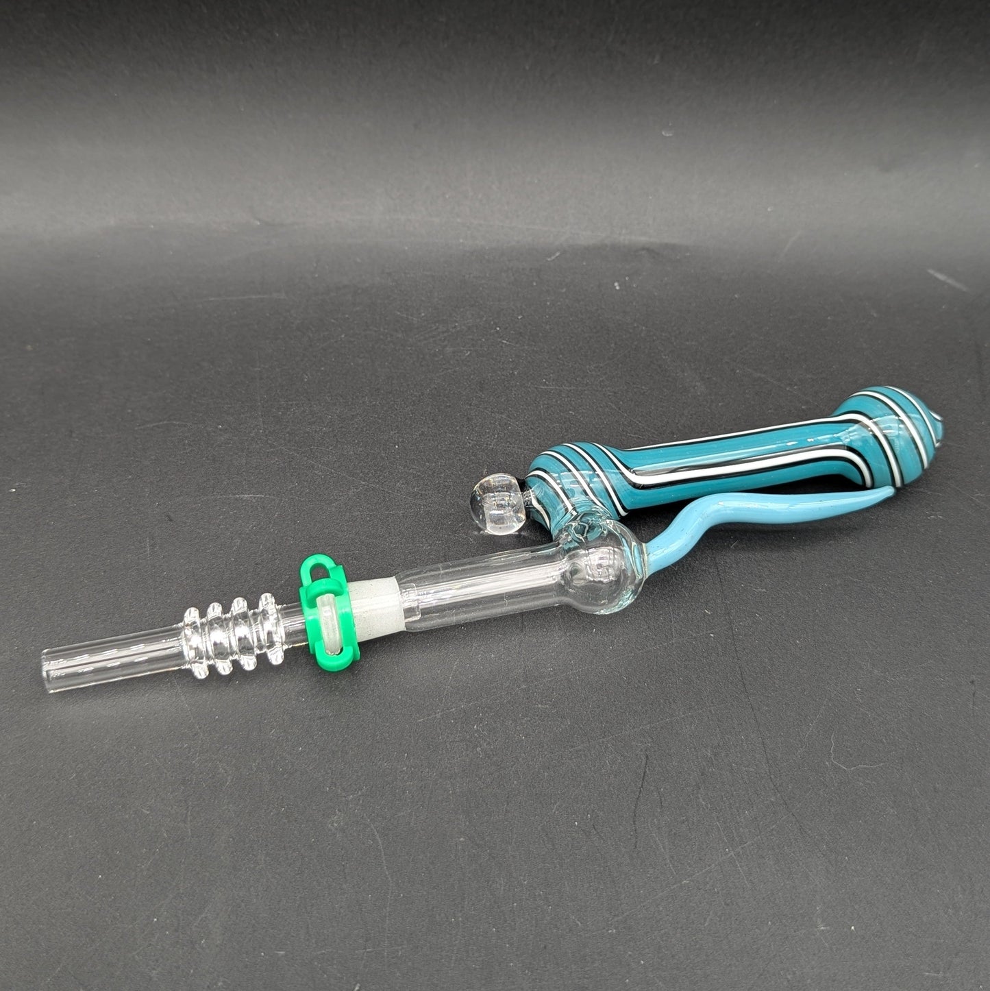 Color Twist Horned Glass Dab Straw | 7" | 10mm-Avernic Smoke Shop