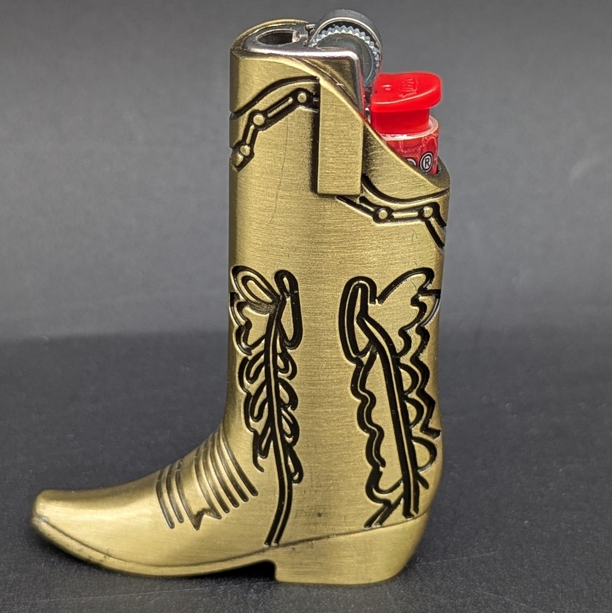 Cowboy Boot Metal Lighter Sleeve for MINI BIC-Avernic Smoke Shop
