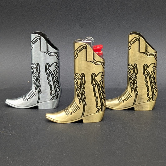 Cowboy Boot Metal Lighter Sleeve for MINI BIC-Avernic Smoke Shop