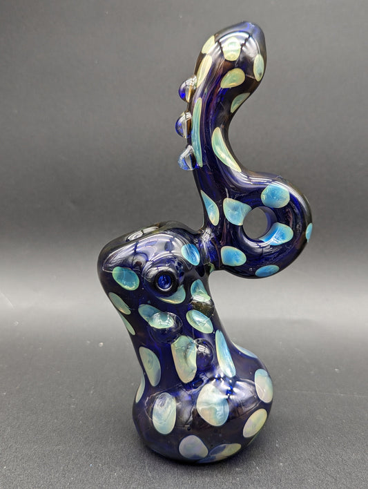 Deep Sea Polka Dot Standing Bubbler 7"