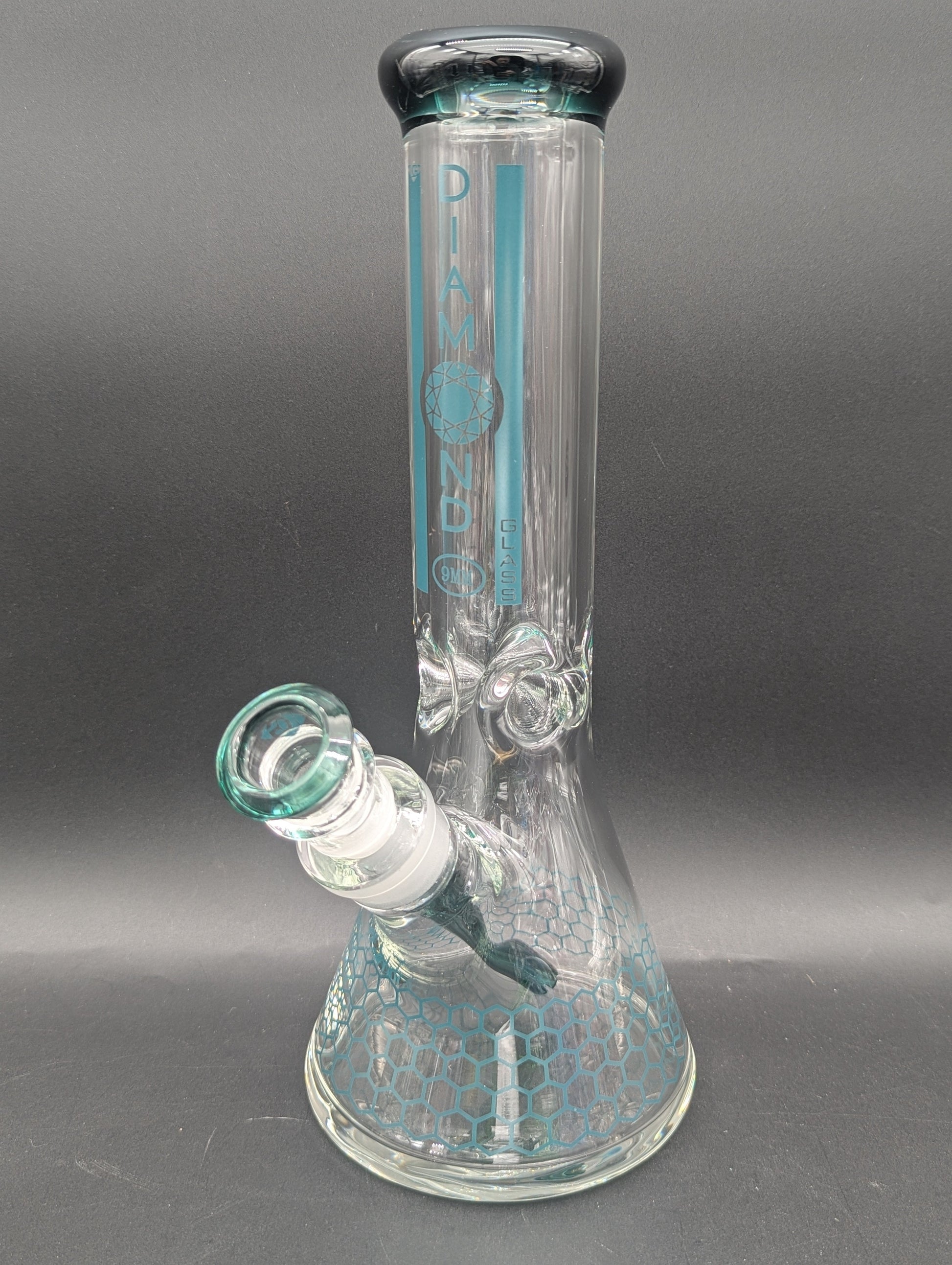 Diamond Glass 12" Honeycomb Pattern Beaker-Avernic Smoke Shop