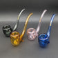 Diamond Glass Sherlock Hand Pipe-Avernic Smoke Shop
