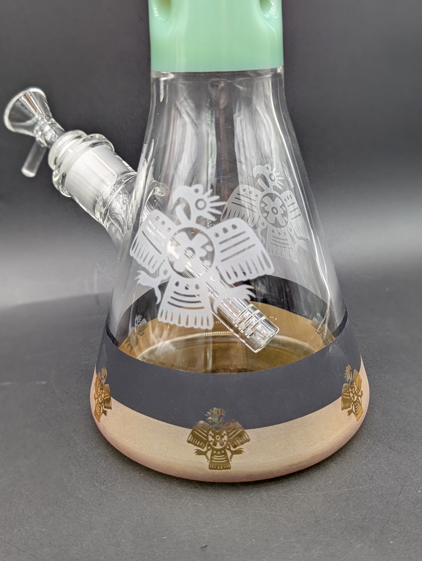 Egyptian Sandblasted 18" Beaker Bong-Avernic Smoke Shop